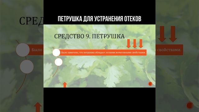Петрушка для устранения отёков #отёки