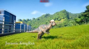 Jurassic World Evolution Pachycephalosaurus vs Deinonychus Dinosaurs Fighting !