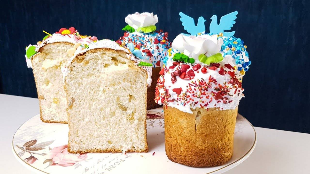 Пасхальные куличи. БЫСТРО и ПРОСТО. БЕЗ Замеса Руками! (Рецепт все по 100 г.)