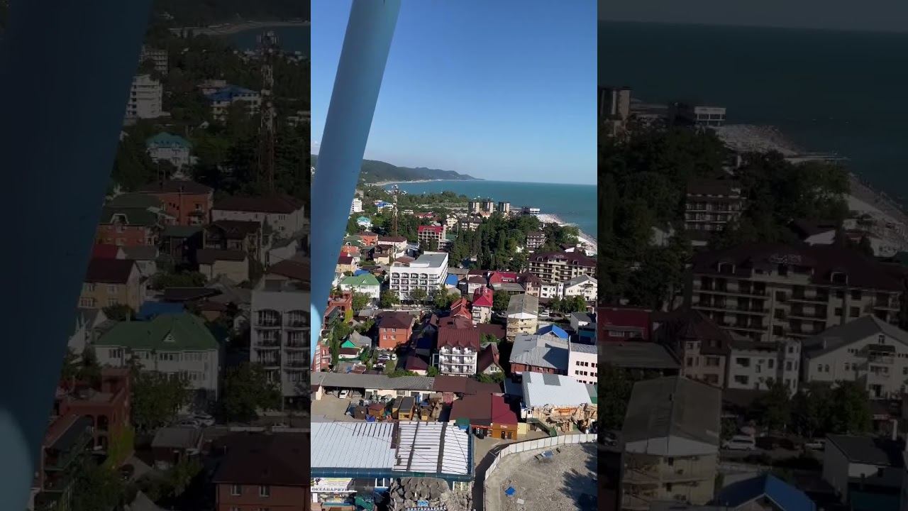 Сочи Лазаревское колесо обозрения  и сильный ветер