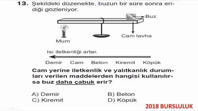 6. Sınıf Fen Bilimleri 4.Ünite Madde ve Isı Son 5 Yılın Bursluluk Sorularının Çözümleri смотреть онлайн