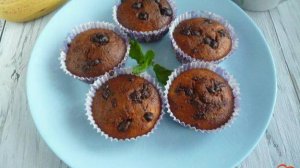 Банановые кексы с шоколадом