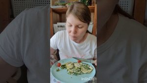 Мукбанг. Зеленое блюдо😋