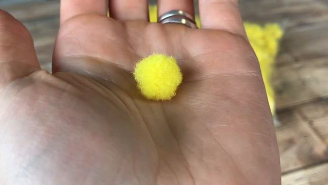 помпоны декоративные маленькие 1,5 см (желтые) смотреть онлайн