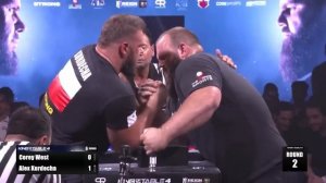 Alex Kurdecha vs Corey West Armwrestling match