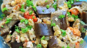 Салат Мозаика с баклажанами