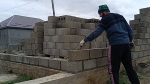как кладу отсевные блоки поднимаю углы