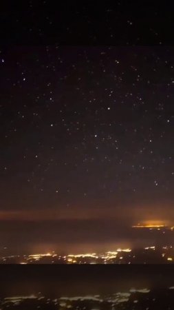 Метеоритный дождь Персеиды, вид из кабины самолета