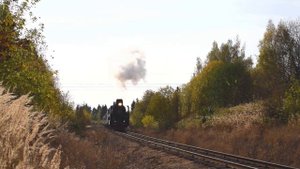 Паровоз П36-110 с туристическим поездом Москва-Переславль