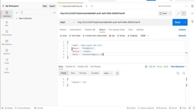 Создайте новую запись с помощью Webhook
