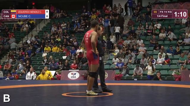 1/4 FS - 74 kg: C. IZQUIERDO ME (COL) df. C. NCUBE (CAN) by Injury Default, 0-0 смотреть онлайн