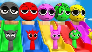 Игра с невероятной коробкой, Спрунки, Пинки, Орен, Лили, Лайм, Радди