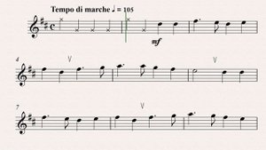 Л.Бетховен "Походная песня" - видеоминусовка для саксофона-сопрано. Темп 105