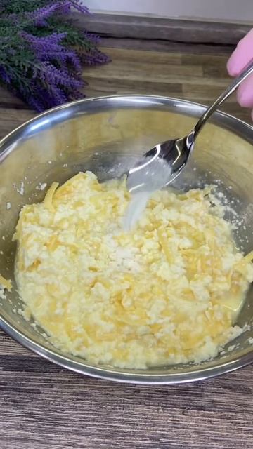 Творожно - сырная лепёшка на завтрак🧀
