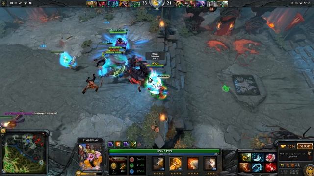 Wagamama plays Timbersaw with CHAIN TRICK and FOUNTAIN HOOK - Dota 2 смотреть онлайн