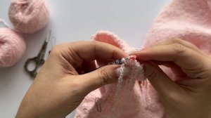 Закрытие петель резинки 1*1 иглой по кругу