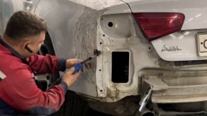 Сварка алюминиевого крыла Audi A8L аргоном