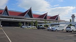Airport Shuttle Express by Cambodia Post at SAI Airport, Siem Reap, Cambodia.