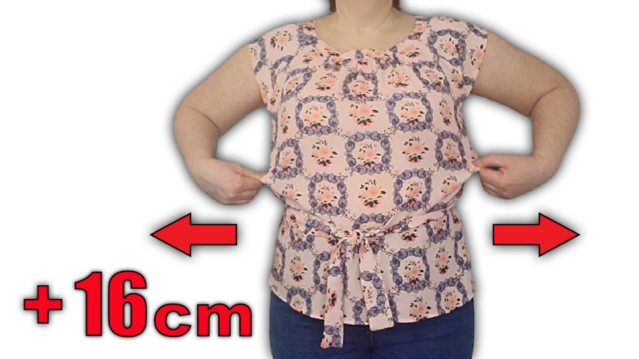 ⭐Как НЕЗАМЕТНО расширить блузку без рукавов!