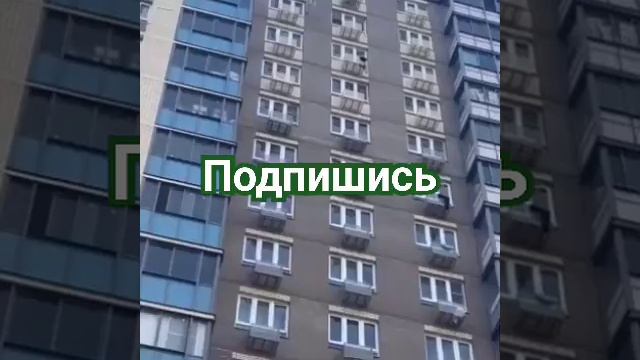 В Люберцах женщина кидала из окна гантели #подпишись #россия #москва  #shorts