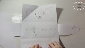 Открытка из бумаги | дочка делает на 8 марта своими руками