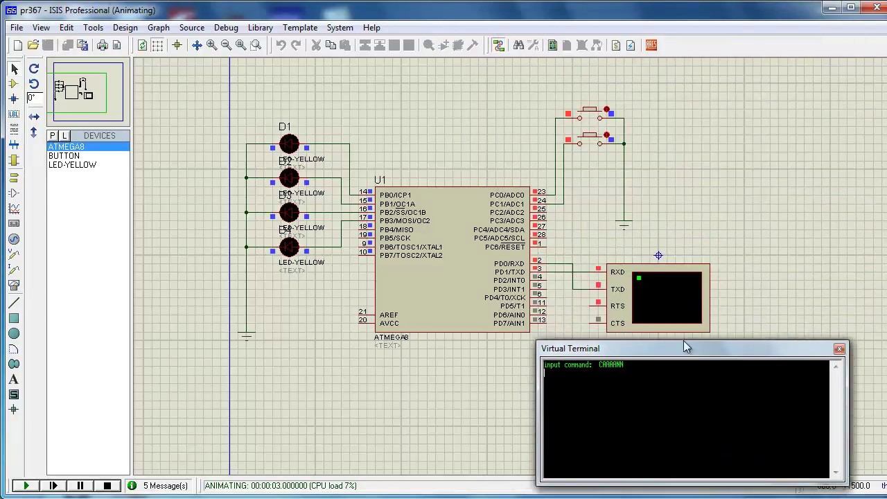 лекция 367 Atmega8 Таймер0 для управления шаговым двигателем