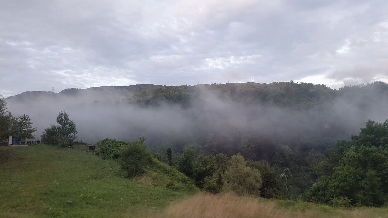 Сочи Лазаревское до урагана едем по серпантинам над облаками