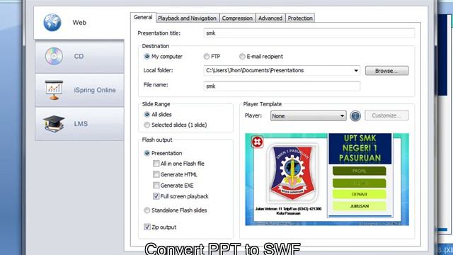 convert ppt to swf