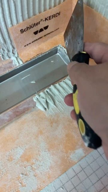 Installing a waterproof linear drain tile howto showerdrain lineardrain remodel bathroom