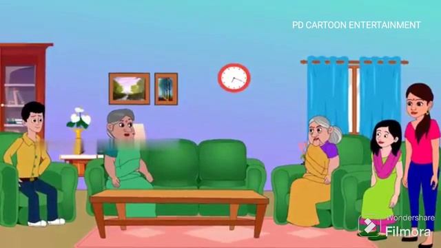sasuma badhal gai #cartoon story #sasural with sas and bhu and nand made by PD cartoon ent.... смотреть онлайн
