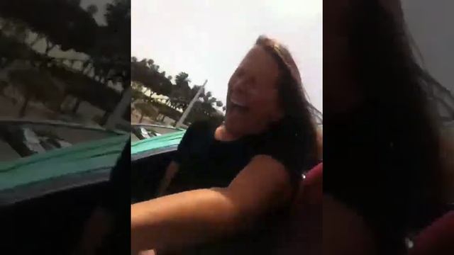 grandma Barb rides the Big Dipper at Belmont In mission Beach CA смотреть онлайн