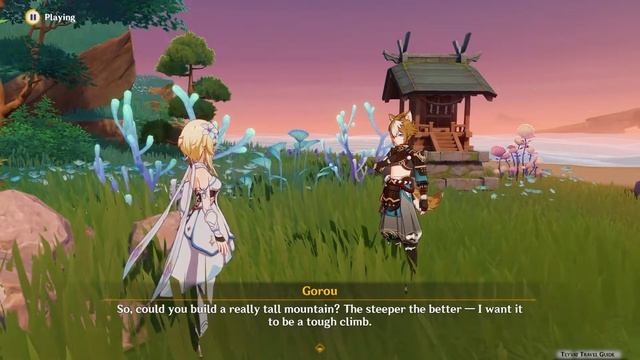 Serenitea Pot - Gorou Dialogue and Furnishing Set Dialogue (JP VO/ENG Sub Cutscenes)