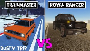 TRAILMASTER vs ROYAL RANGER в игре ПЫЛЬНАЯ ПОЕЗДКА роблокс | A dusty trip roblox | Новая карта