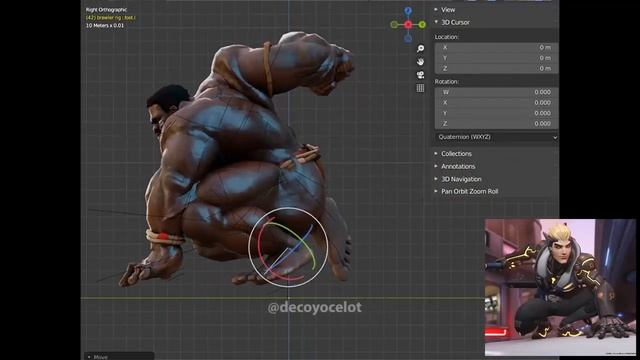 posing character rig in blender смотреть онлайн