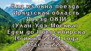 Вид из окна поезда. Иркутская область. Поезд 081И. Едем до Новосибирска. 16 июня 2024 года. Часть 22