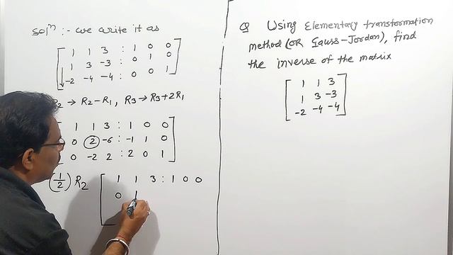 Inverse of matrix by Elementary Transformation Method | part 3| Gauss Jordan method #barunmaths