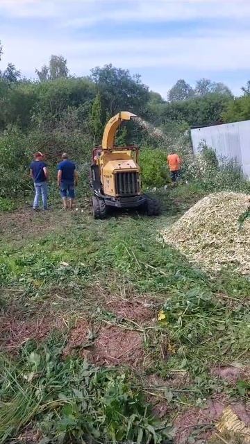 Расчистка участка удаление деревьев кустарников измельчитель веток Утилизация порубочных остатков смотреть онлайн