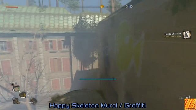 Dying Light 2 Happy Skeleton Mural / Graffiti