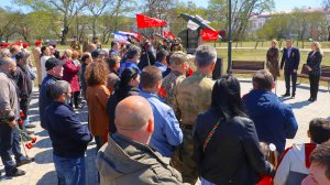 Открытие памятника Нельсону Степаняну - военному лётчику, дважды Герою Советского Союза в Судаке