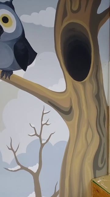 Роспись стен в семейном центре. Тема "Дом Совы" смотреть онлайн