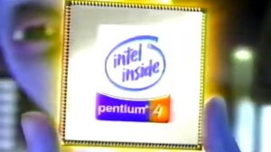 Реклама Интел Пентиум 4 с пришельцами на русском языке