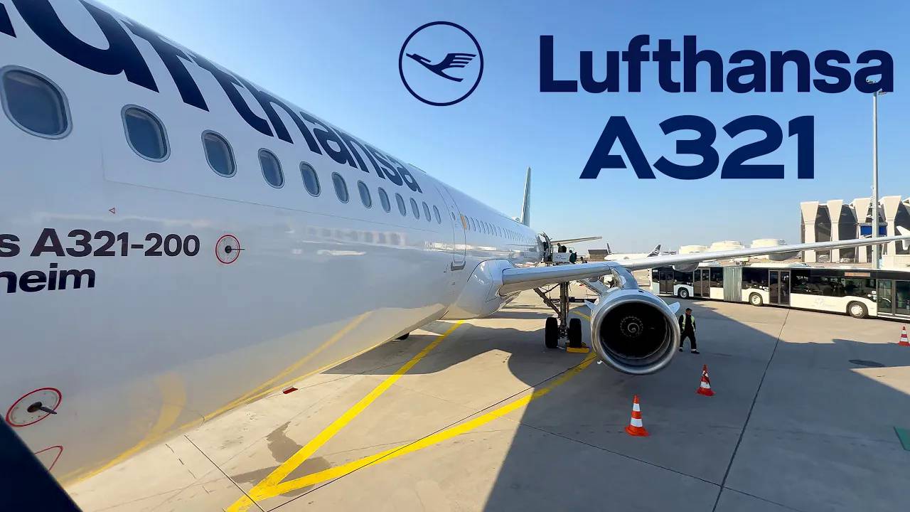 Frankfurt FRA - Paris CDG  Lufthansa Airbus A321  [FULL FLIGHT REPORT] Economy Class