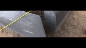 Дорожный бордюр для коттеджа. Стык под 45. Рез метровым диском.