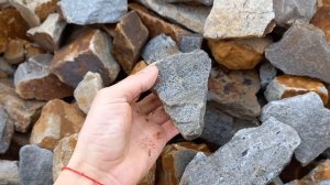 Бутовый камень для габионов желто коричневый 70х150 мм