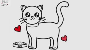 КАК НАРИСОВАТЬ ГОЛОДНОГО КОТА ЛЕГКО ШАГ ЗА ШАГОМ
