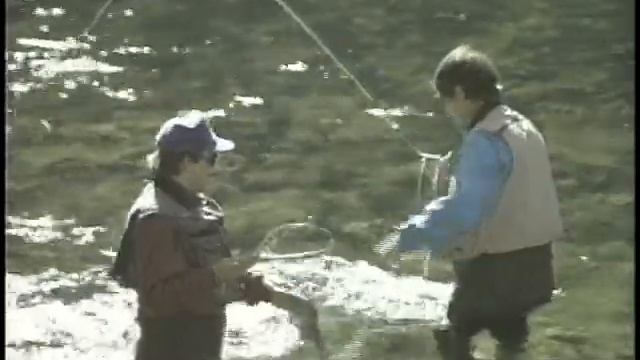 Flyfishing legend Gary Lafontaine fishes his Mohawk dry fly and is tied by his daughter Heather.