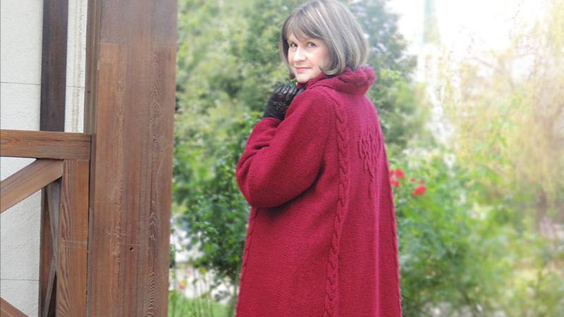 Кардиган "Вишневая классика". Есть в наличии. разм 48-52. На его вязание есть мастер-класс