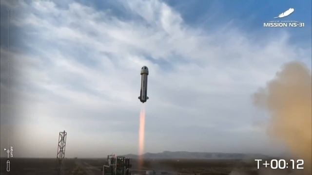 Корабль компании Blue Origin Джеффа Безоса успешно совершил суборбитальный полёт.