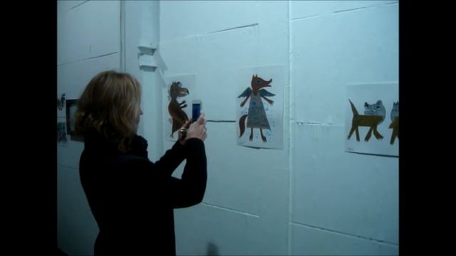 Художник Гнутов в Студии Коп (Москва. 2014)