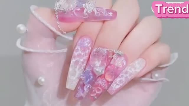 НЕРЕАЛЬНЫЙ КОРЕЙСКИЙ МАНИКЮР 🌟🌊 3D БЛЕСТЯЩИЕ ВОЛНИСТЫЕ НОГТИ /НАРАЩИВАНИЕ На Типсы